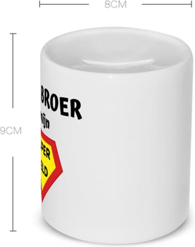 Akyol - mijn broer is mijn superheld Spaarpot - Broer - super broer - verjaardag - cadeautje voor broer - broer artikelen - kado - geschenk - 350 ML inhoud