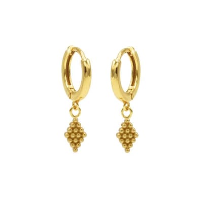 Karma hinged hoops symbool dots diamond gold M2948HIN
