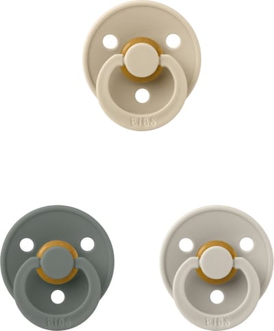 Bibs fopspeen 0-6 maand set 3 stuks Vanilla,Sand en Pine maat 1