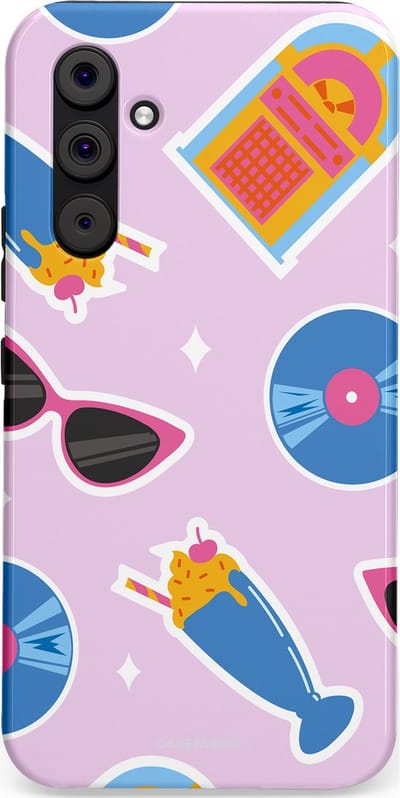 Casetastic Hoesje Geschikt voor Samsung A54 (5G) - Stijlvolle Beschermende Duo-layer Case - Jukebox vibes