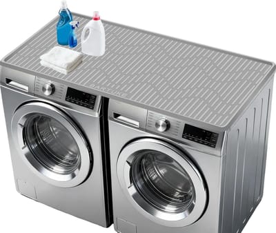 Wasmachine en droger kussen met antislipmat, waterdichte toppermat, hittebestendig en eenvoudig te reinigen voor wasruimte en keuken (137 x 60 cm)