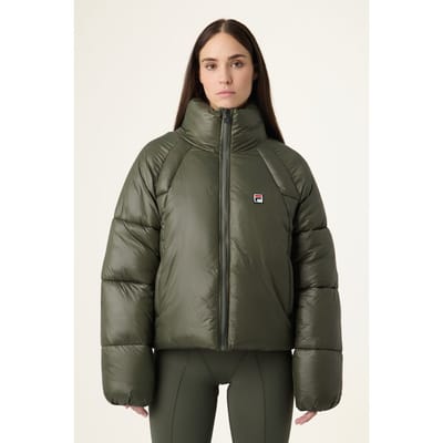 FILA Monterosa Loose Puffer Jacket Deep Depths Size: XS | Winter Jackets Outlet | Dames | Groen