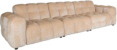 Dutchbone Hackman 4,5-zitsbank Velours Beige