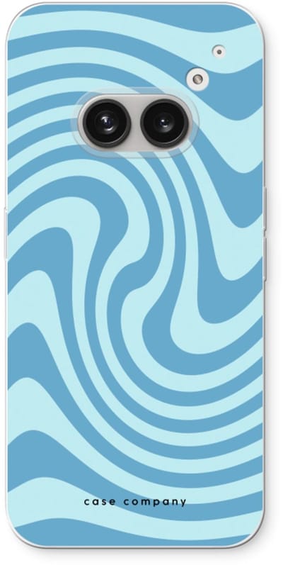 Case Company® - Hoesje geschikt voor Nothing Phone (2a) hoesje - Swirl Blauw - Soft Cover Telefoonhoesje - Bescherming aan alle Kanten en Schermrand