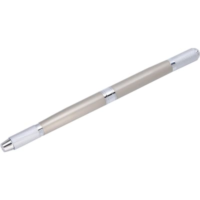 Stylo de Tatouage Manuel Portable pour Maquillage Sourcils Lèvres Métal Microblading Accessoire Or Champagne gray