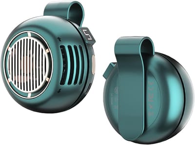 KZQ Clipventilator 5 Standen Stille Digitale Ventilator Draagbaar Werkt Op Batterijen Mini Clip On Koeler Voor Bureau Thuis En Kantoor Groen