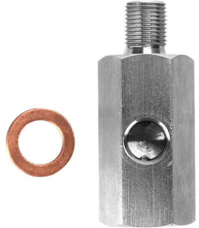 Oliedrukmeter 1/8 Inch NPT, Oliedruksensor Tee Adapter, BSPP BSP Plug en Bushing Tee voor Oliedrukschakelaar en Metingen