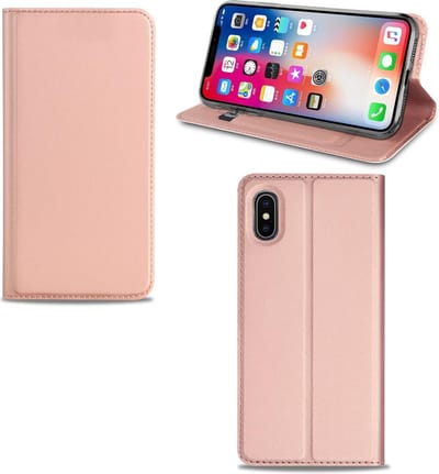 Apple iPhone X | Xs Hoesje Rose met Pashouder