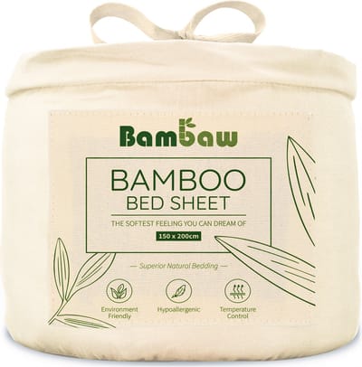 Bambaw Luxe Bamboe 2-Persoons Hoeslaken 150x200cm – Ultra ademende stof – Hypoallergeen – Beddengoed - Ivoor