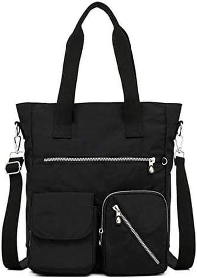 DieffematicDJB draagtas Dames Handtassen Dames Beroemde Merk Nylon Schoudertassen Beach Messenger Bags Handtassen (Color : Black)
