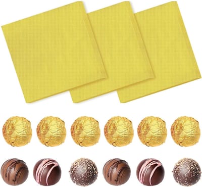 300 Stuks Gekleurde Folie Candy Wraps, 3 x 3 Inch Vierkante Chocolade Aluminium Folie voor DIY Snoep en Chocolade Decoratie (Goud)