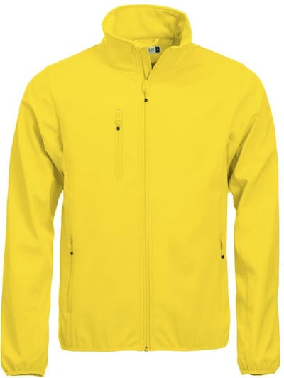 Clique Basic Softshell Jas Heren Lemon maat S