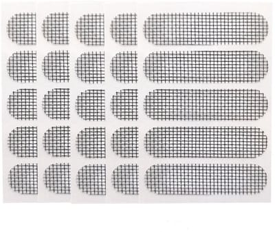 Raamscherm Reparatiepatches - 20 Stuks - Patches Tegen Insecten - Zelfklevend - Hor Reparatie - Repareren Hor- Voor Het Repareren Van Ramen En Deuren - 6×1.5cm - Grijs