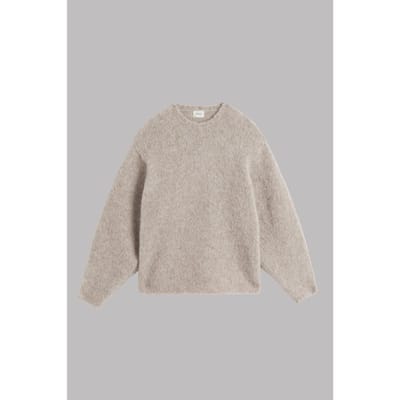 Mikuta The Beige Fluffy Alpaca Knit Sweater Bege Größe: M | Longsleeves Outlet | Damen | Braun