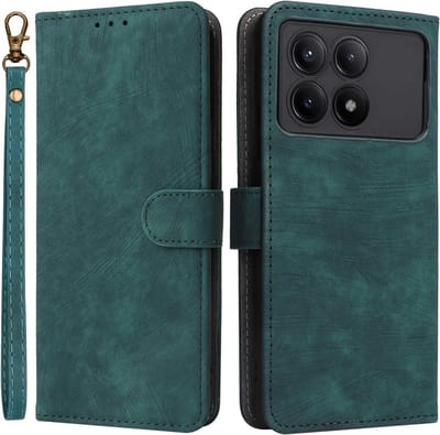 Coverup Hoesje - Geschikt voor Xiaomi Poco X6 Pro 5G Hoesje - Coverup Book Case met Koord - Groen