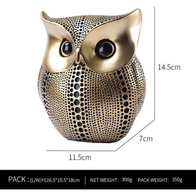 Ornements de hibou en résine Décoration artisanale pour maison, salon, meuble TV, bureau, entrée