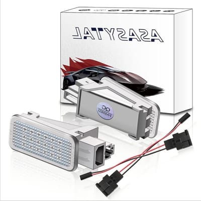 LED-voetenruimtebekleding Auto Courtesy-lampen Kofferbak Handschoenenkastje Gloeilampen 12V Compatibel met VW Seat A2 S2 Q5 Q7 R8 ect., Blauw, 2 Stukken