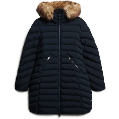 Superdry FUJI FAUX FUR HOOD MID LENGTH Dames Jas - Maat XS