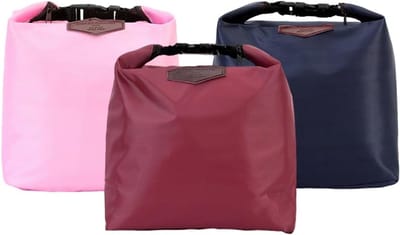 Kleine opvouwbare lunchtas, 3 stuks, waterdichte koeltas, mini-isolatietas, draagbare picknicktas voor school en onderweg, ideaal voor snacks en maaltijden