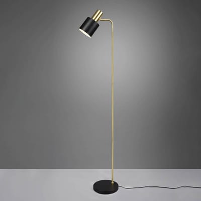 REALITY ADAM - Vloerlamp - Zwart-goud - excl. 1x E27 4 W - OSRAM lichtbron - Verlichting omhoog en omlaag - Niet dimbaar - Badkamerverlichting