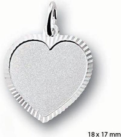 graveerhartje gediamanteerd zilver gerhodineerd 1304647