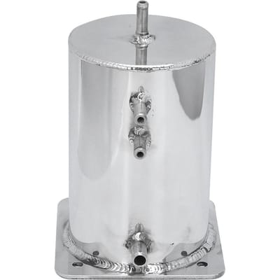 Spiegelgepolijste Brandstof Swirl Pot Legering 2 L Brandstof Surge Tanks Box voor Race Drift Rally gray
