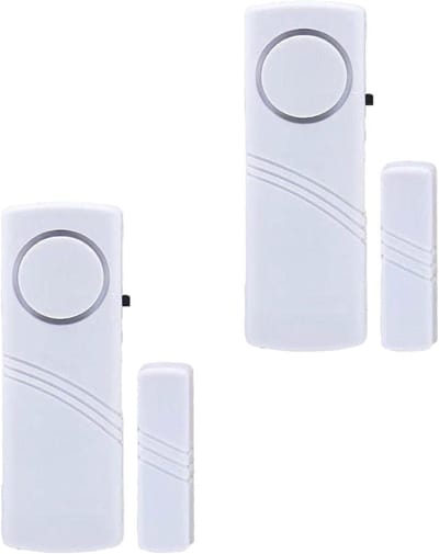 Deuralarm Set - Deursensor Alarm - Thieves Afschrikken - 110dB Luide Alarm - 2 Stuks - Wit