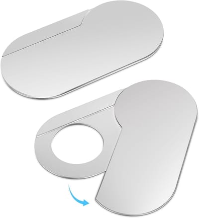 Duurzame Ultra Dunne Webcam Cover voor Privacy, Geschikt voor MacBook, iPad en Smartphones, 2-Pack Zilver