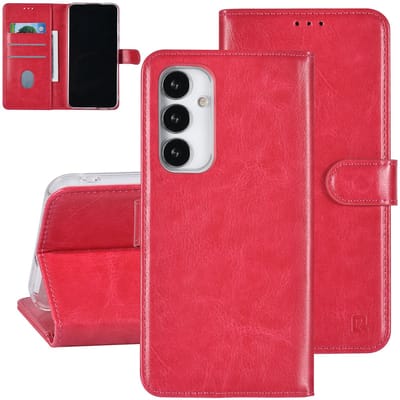 UNIQ Accessory Galaxy S23 FE Book Case hoesje Pasjeshouder - Felroze