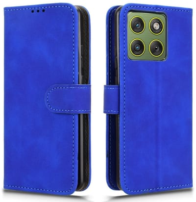 Coverup Hoesje - Geschikt voor Motorola Edge 70 Hoesje - Coverup Book Case - Blauw