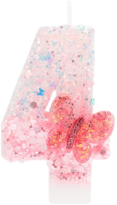 Dailygoods- Verjaardagskaarsen Roze - Taartdecoratie - 3D-Design - Glanzend - Veilig in gebruik - Lengte 7,5 cm - Taartkaarsen