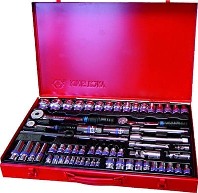 Dopsleutelset Metrisch - Gereedschap Set - Reparaties Uitvoeren - 62 Delig - 1/4 3/8 1/2 - Metaal
