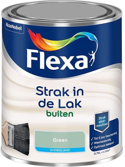 Flexa - Strak In De Lak Buitenlak Zijdeglans - Green - Mengverf - 750 Ml