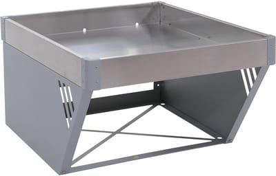 Garage voor robotmaaiers met plantenbak MCW-P41, metalen overkapping voor grasmaaiers 40x60x70 cm ~ roestvrij staal, gegalvaniseerd grijs