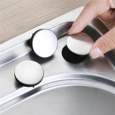 3 Stuks 44mm Korte RVS Decoratieve Kap Voor Zeepdispenser Gat - Keuken Spoelbak Afsluitkap - Waterdichte Afdekking Voor Wasbak & Afwasbak