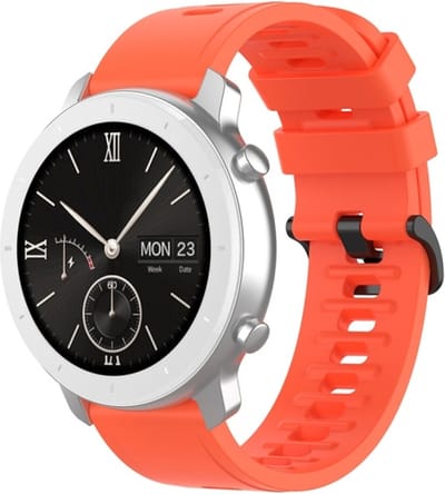 Siliconen bandje - geschikt voor Garmin Vivoactive 4 / Venu 2 / Venu 3 / Forerunner 255 / 265 - koraalrood