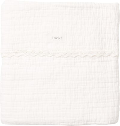 Koeka ledikantdeken lace Elba milky 100x150