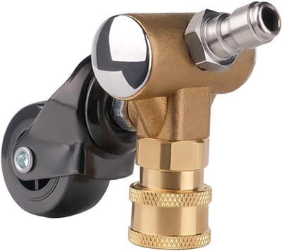 Onderstelreiniger Hogedrukreiniger - Reinigingsaccessoire Auto - Onderstel Reinigen - Duurzaam Koper Staal - 15 x 8 x 5 cm - Zilver