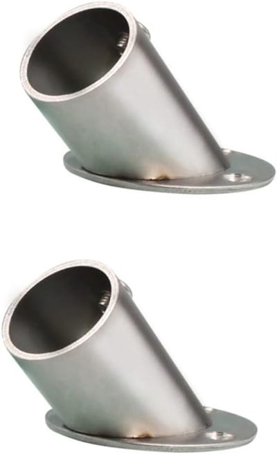 Flens Beugelhouder - Roede Steun - Kledingstang Ophangen - Verstevigde Ondersteuning - 5.2cm - Zilver