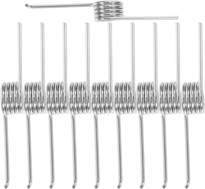 Torsieveren Set - Afvalbak Veren - Deksel Reparatie - Roestvrij Staal - 20 Stuks - Zilver