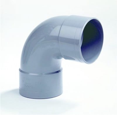 Dyka Bocht 2x lijmmof 90° PVC keurmerk BRL52100 110mm