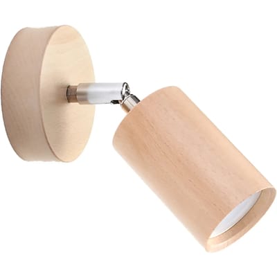 Sollux Lighting Wandlamp Berg - GU10 - natuurlijk hout - hout - 20x10x20cm