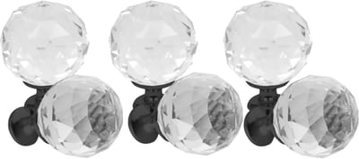 Domino® Meubelknop CRYSTAL PALACE C30mm M6 – WIT/ZWART - 6 stuk - Hoge Kwaliteit Kastknop Deurknop - Deurknoppen voor kasten - Deurknopjes Meubelknoppen - Keukenkast Grepen - Ladeknop - Ladegreep - Kastgrepen