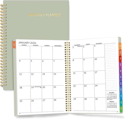 Tweejarige Maandplanner 2025-2026 (Januari t/m December) Dagplanner & Jaaroverzicht - Compact Formaat (18x25 cm)