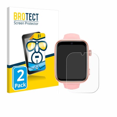 BROTECT - Screenprotector voor Akumaka 4G Kids Smartwatch - Folie Beschermfolie transparant 2 Stuks