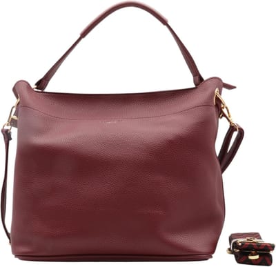 Flora & Co - Tas in Tas handtas met fashion riem - bordeaux