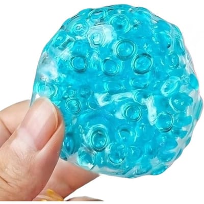 Squishy Ballen IJsbolletjes Knijpspeelgoed Superzacht Mochi Fidget Speelgoed Langzaam Terugverend Speelgoed voor Vriend Angst Ontspanning Knijpcadeau blauw