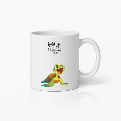 Schattige Schildpad Mok – ‘Wacht Even, Laat Me Dit Overdenken’ Grappige Keramische Koffie- en Theebeker