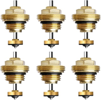 Set van 6 Retourklep Stiften M30 x 1.5 voor Verdeler - Universele Inzetstukken voor Vloerverwarming Thermostaat