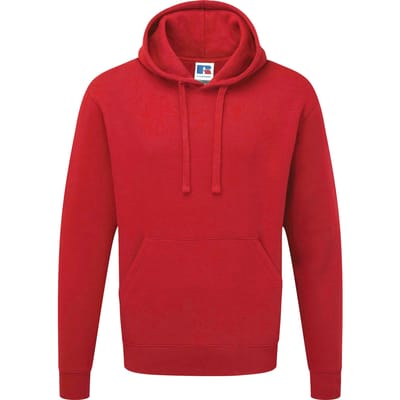 Russell Heren Authentieke Hooded Sweatshirt / Hoodie (Klassiek rood)